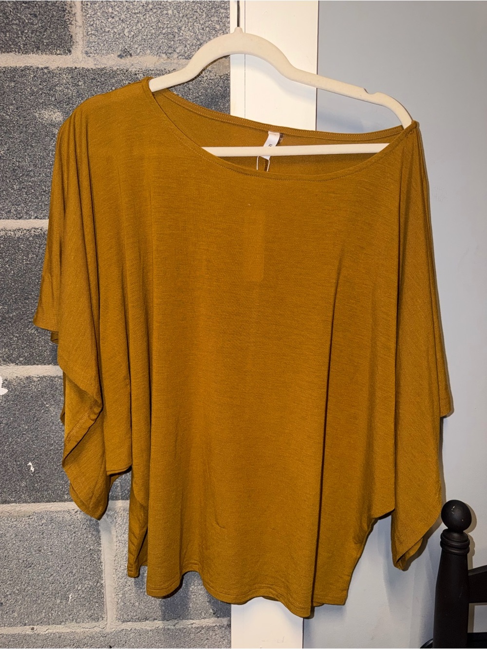 glam Oversized Boatneck Tunic in Mustard